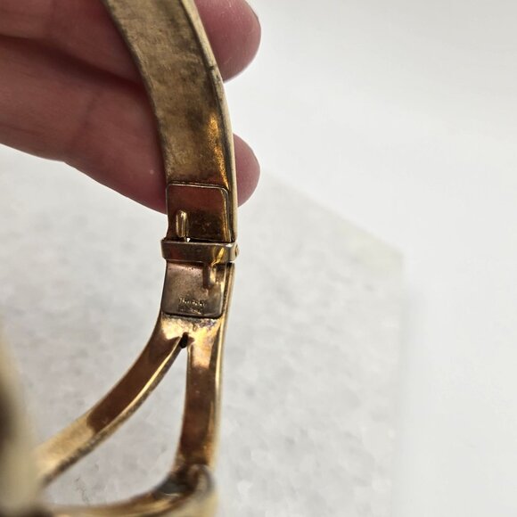 Alfred Phillipe Trifari Hinged Bracelet Purple Rhinestones - Picture 6 of 7